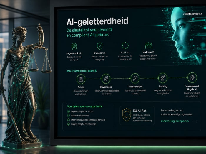 Visualisatie van het 4C-model voor AI-geletterdheid